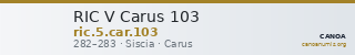 RIC V Carus 103 — CANOA