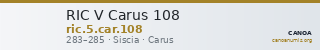 RIC V Carus 108 — CANOA