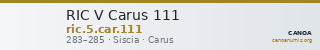 RIC V Carus 111 — CANOA