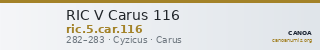RIC V Carus 116 — CANOA