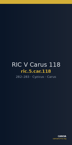 RIC V Carus 118 — CANOA
