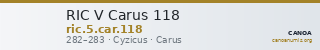 RIC V Carus 118 — CANOA