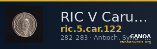 RIC V Carus 122 — CANOA