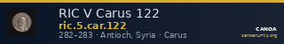 RIC V Carus 122 — CANOA