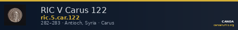 RIC V Carus 122 — CANOA