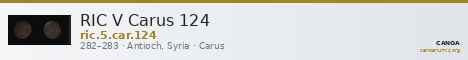 RIC V Carus 124 — CANOA