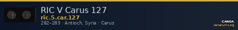 RIC V Carus 127 — CANOA