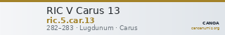 RIC V Carus 13 — CANOA