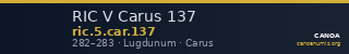 RIC V Carus 137 — CANOA