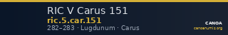 RIC V Carus 151 — CANOA