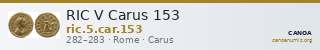 RIC V Carus 153 — CANOA