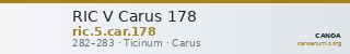 RIC V Carus 178 — CANOA