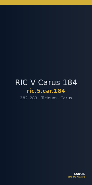 RIC V Carus 184 — CANOA