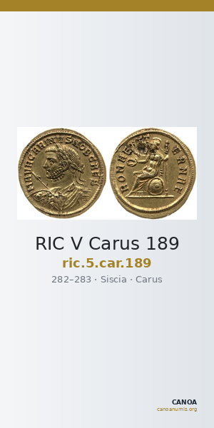 RIC V Carus 189 — CANOA