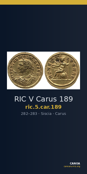 RIC V Carus 189 — CANOA