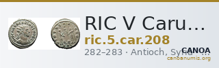 RIC V Carus 208 — CANOA