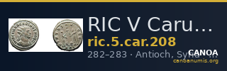 RIC V Carus 208 — CANOA