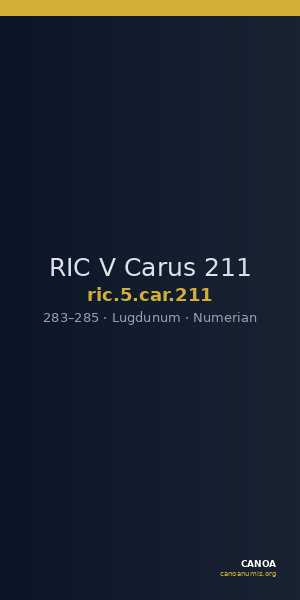 RIC V Carus 211 — CANOA