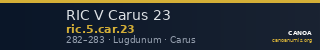 RIC V Carus 23 — CANOA