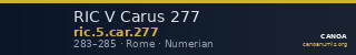 RIC V Carus 277 — CANOA