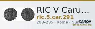 RIC V Carus 291 — CANOA