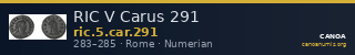 RIC V Carus 291 — CANOA
