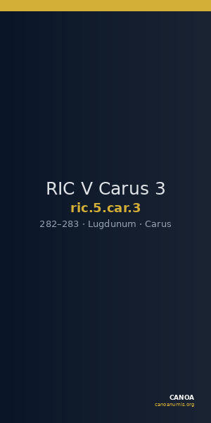 RIC V Carus 3 — CANOA