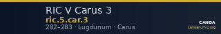RIC V Carus 3 — CANOA