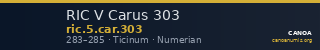RIC V Carus 303 — CANOA