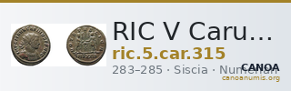 RIC V Carus 315 — CANOA