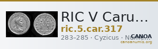RIC V Carus 317 — CANOA