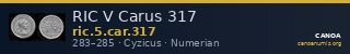 RIC V Carus 317 — CANOA