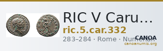 RIC V Carus 332 — CANOA