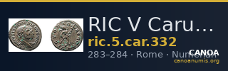 RIC V Carus 332 — CANOA