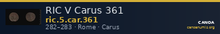 RIC V Carus 361 — CANOA
