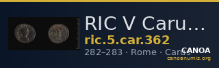 RIC V Carus 362 — CANOA