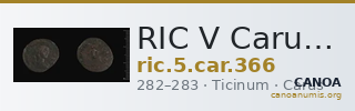 RIC V Carus 366 — CANOA