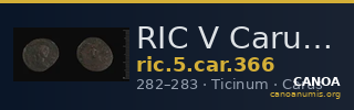 RIC V Carus 366 — CANOA