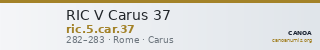 RIC V Carus 37 — CANOA