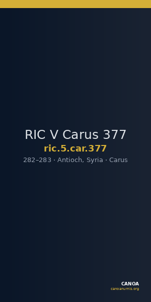 RIC V Carus 377 — CANOA