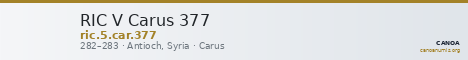 RIC V Carus 377 — CANOA