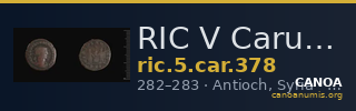 RIC V Carus 378 — CANOA