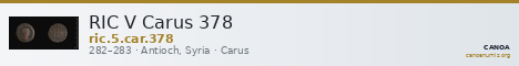 RIC V Carus 378 — CANOA