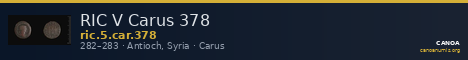 RIC V Carus 378 — CANOA