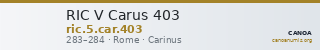 RIC V Carus 403 — CANOA