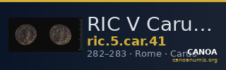 RIC V Carus 41 — CANOA