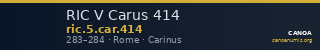 RIC V Carus 414 — CANOA