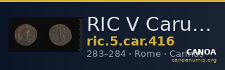 RIC V Carus 416 — CANOA