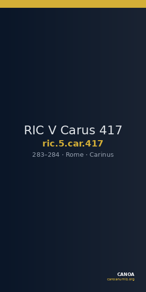 RIC V Carus 417 — CANOA