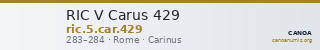 RIC V Carus 429 — CANOA